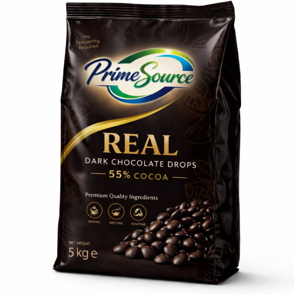 Real dark chocolate drops 55% (5KG)