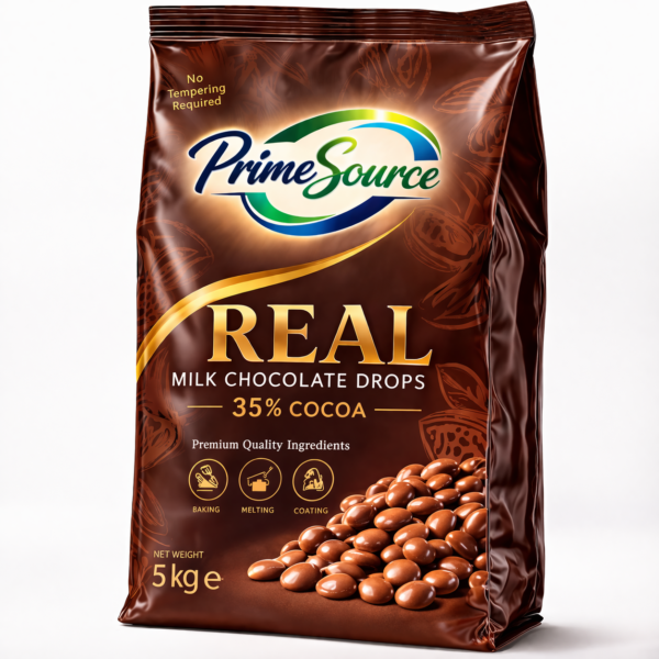 Real milk chocolate drops 35% (5KG)
